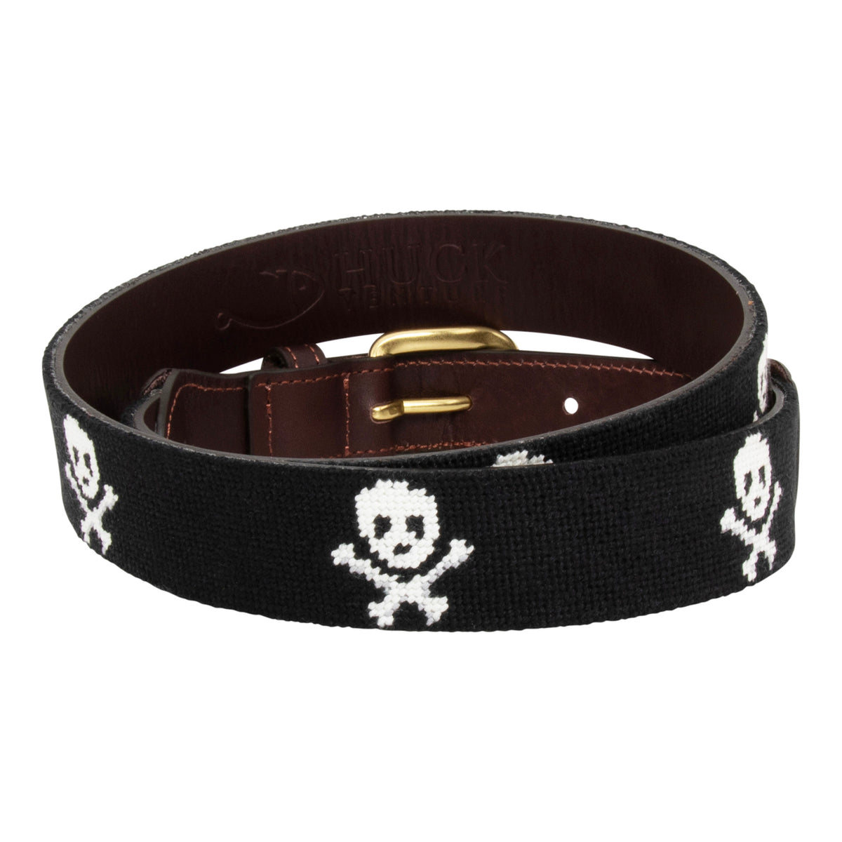 Skull And Bones Needlepoint Belt Huck Venture