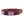 American Flag Needlepoint Dog Collar with navy blue background showing a  repeating pattern of evenly spaced American flags. The dog collar has durable stainless steel and full grain leather backing and strap.